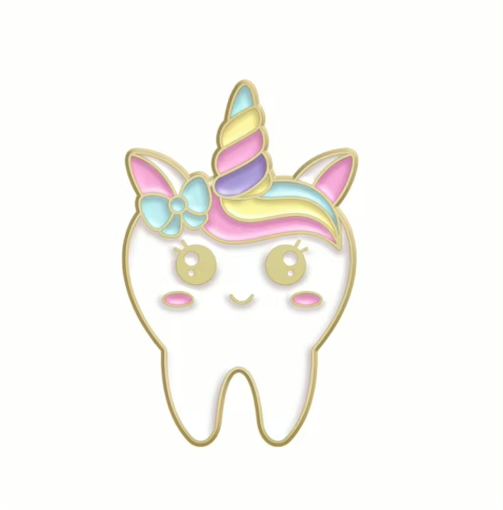 Unicorn Tooth Lapel Pin
