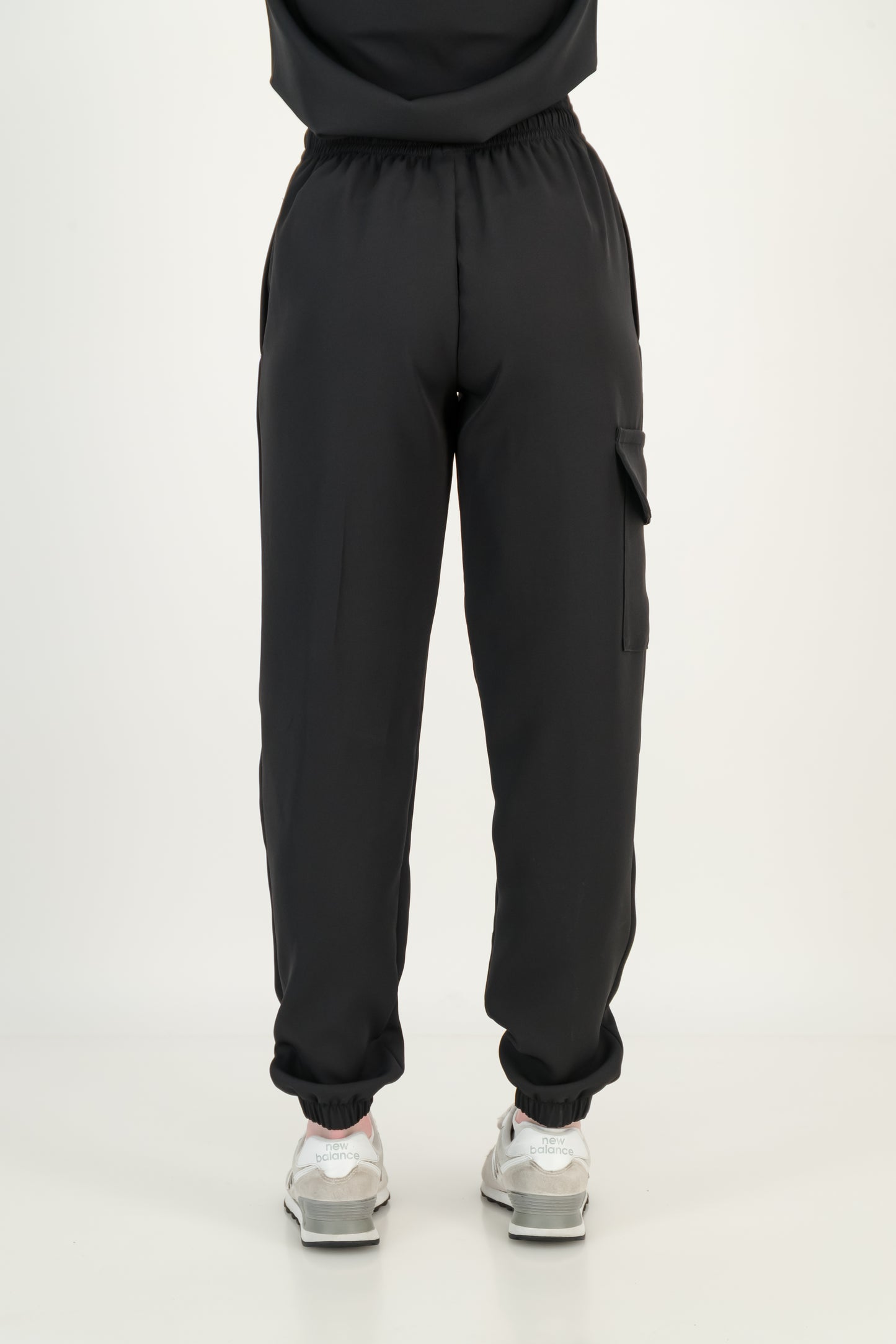 Women's Jet Black Scrub Set (NEW FABRIC)