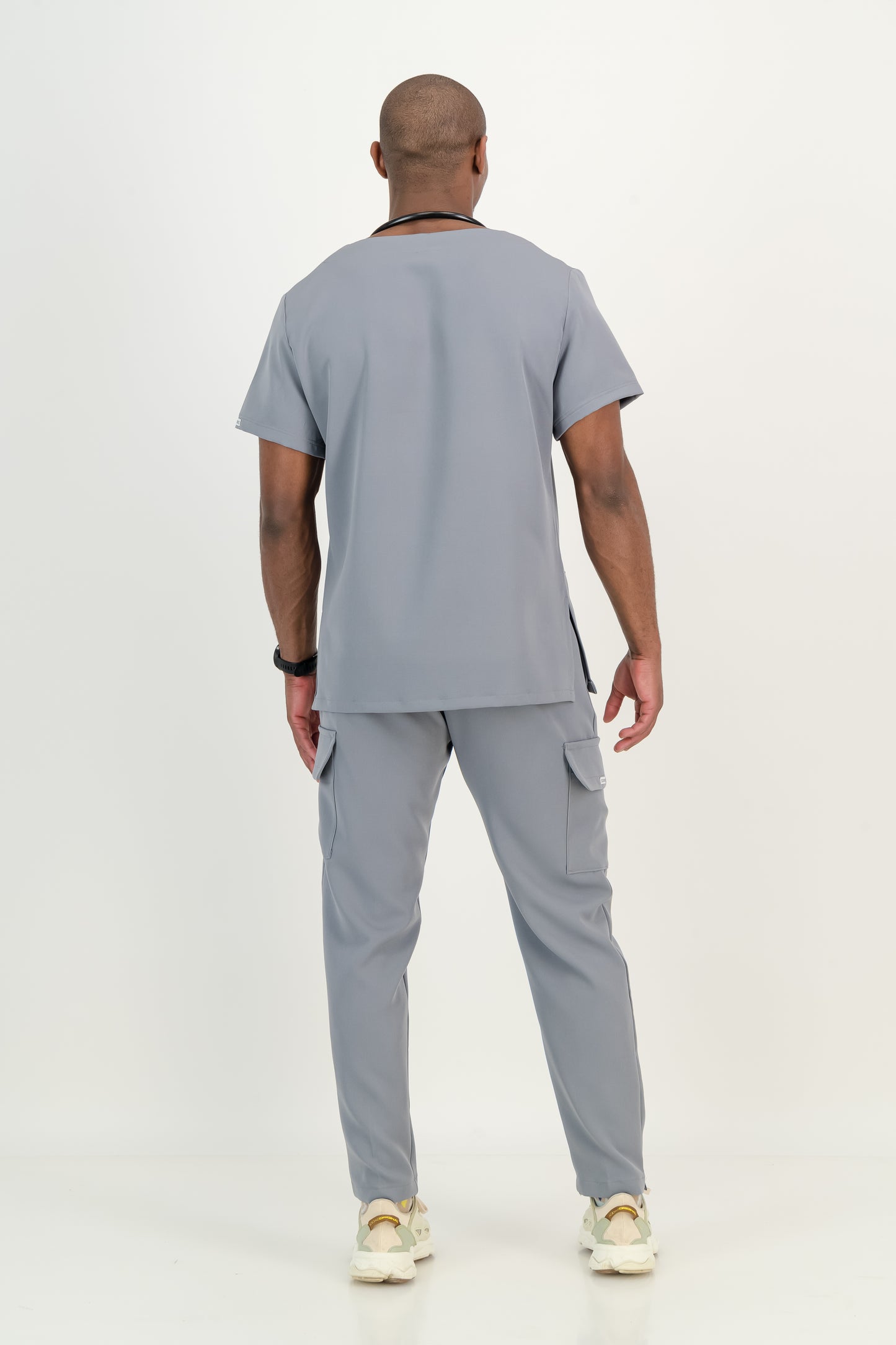 Men's Granite Grey Scrub Set (NEW FABRIC)