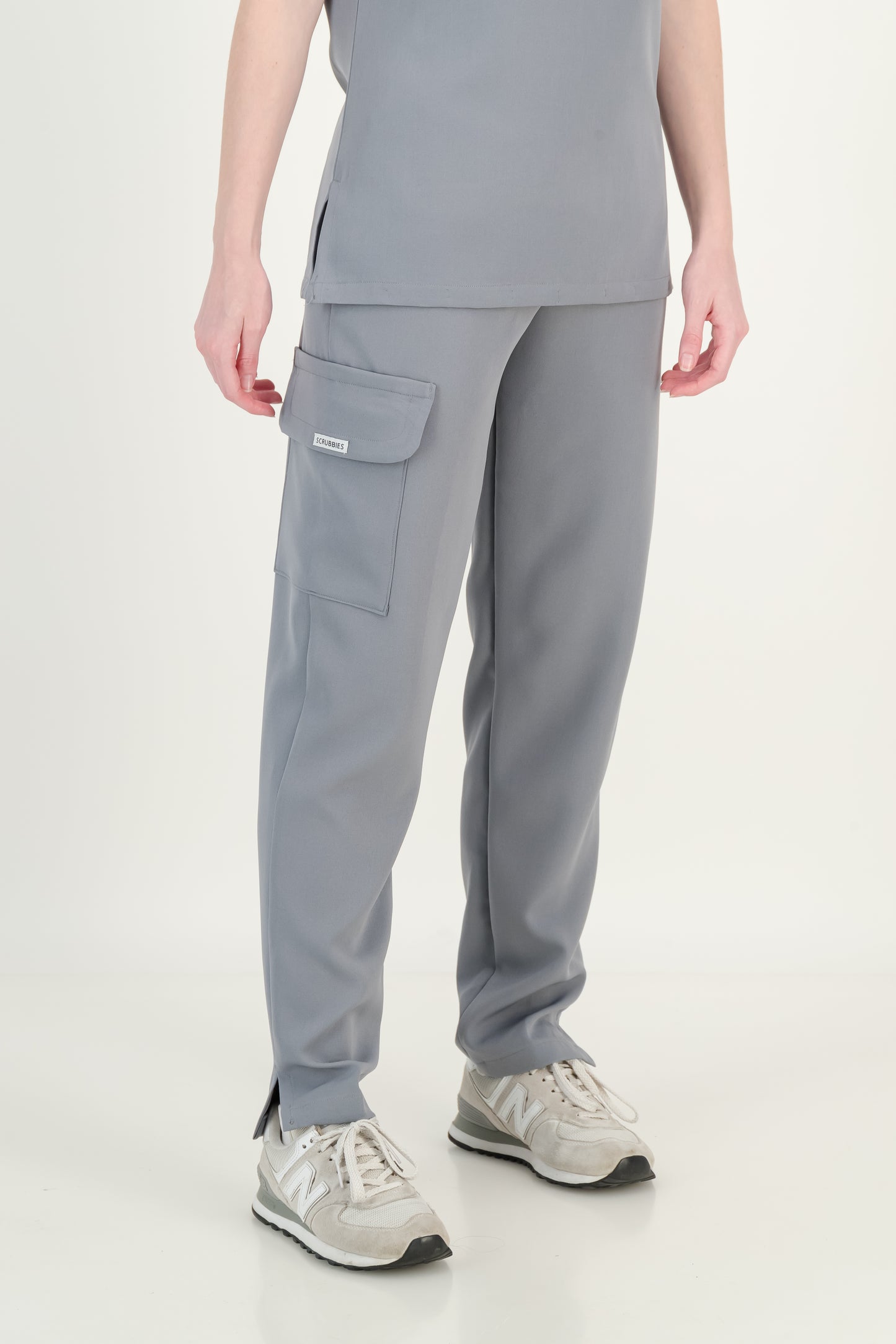Women's Granite Grey Scrub Set (NEW FABRIC)