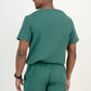 Men's Forest Green Scrub Top - V-Neck (NEW FABRIC)
