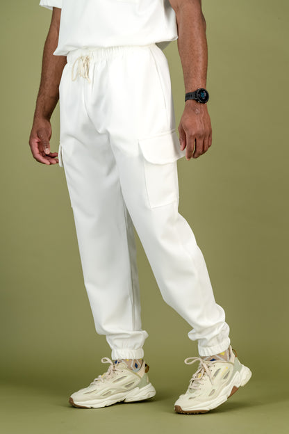 Men's Optic White Scrub Set