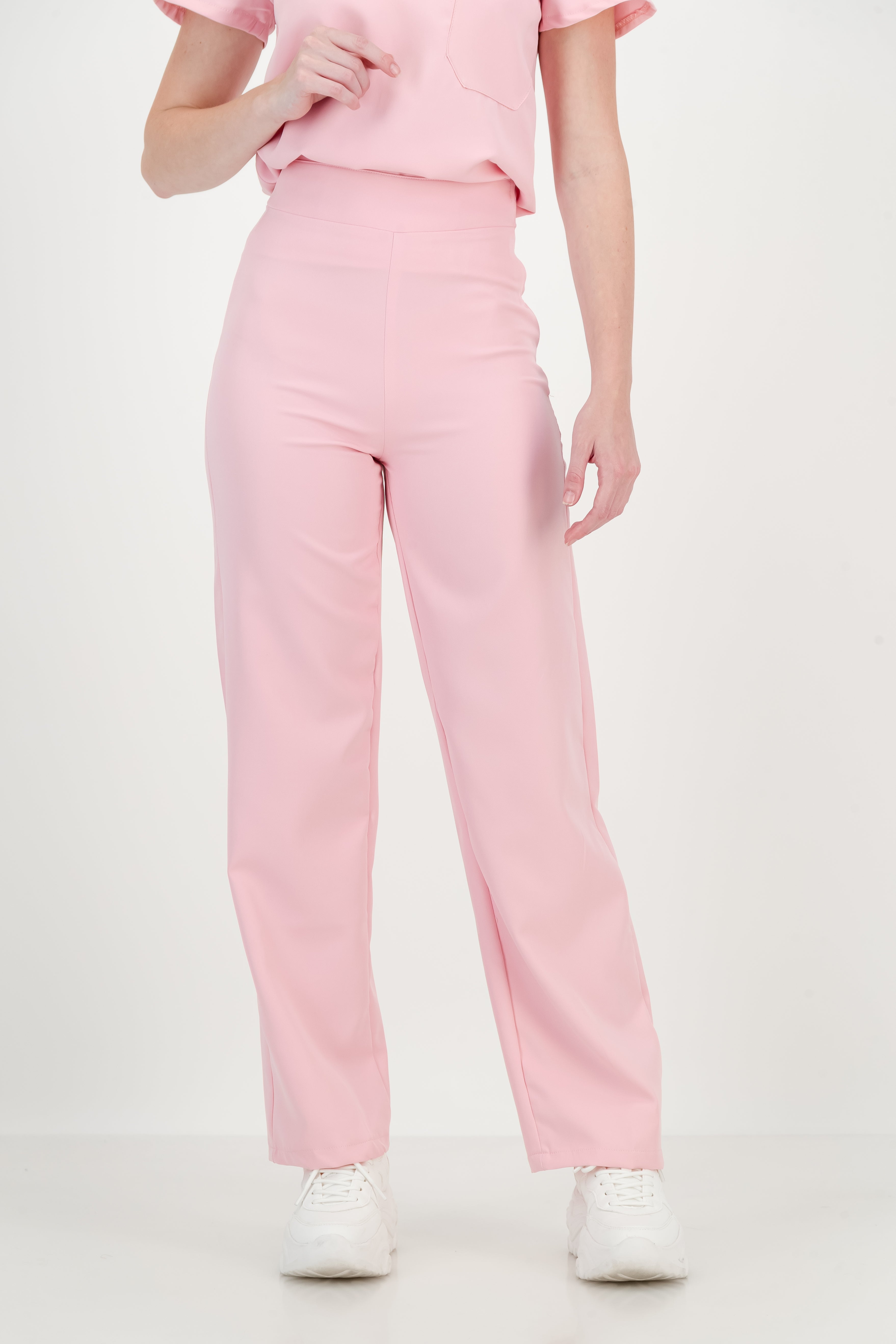 Buy KRAUS Baby Pink Solid Cotton Relaxed Fit Women's Casual Pants |  Shoppers Stop