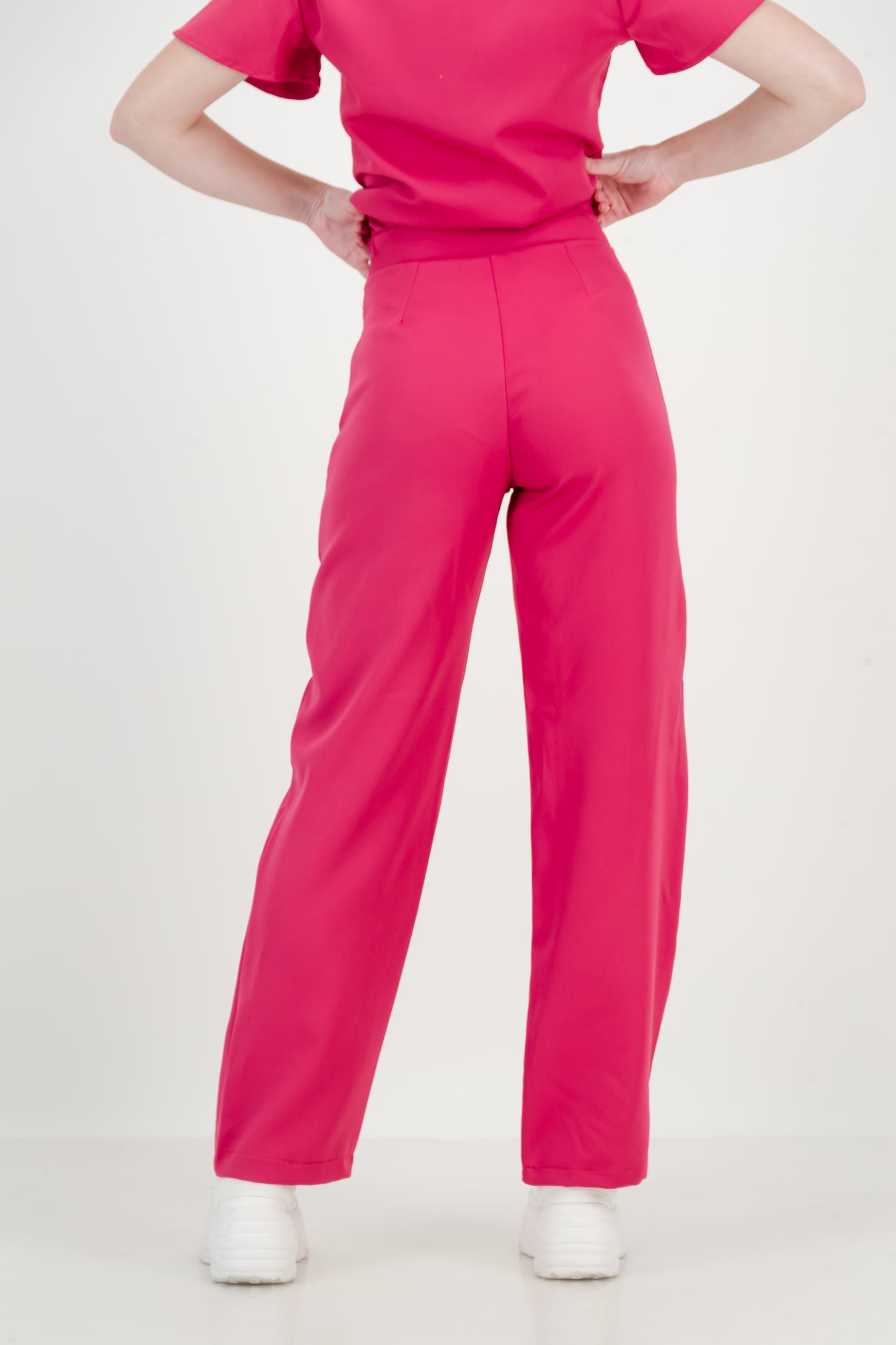 Women's Kyoto High Waist Trousers - Cerise Pink