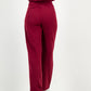 Women's Kyoto High Waist Trousers - Merlot Red (NEW FABRIC)