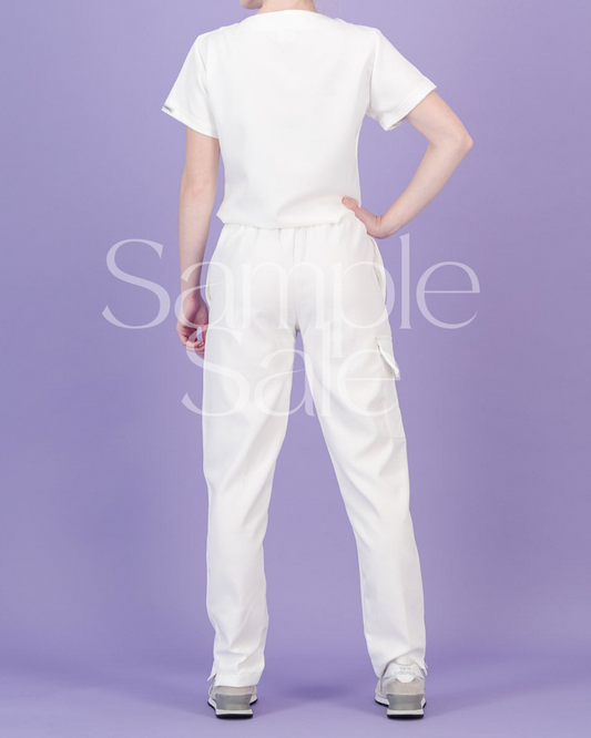 SAMPLE SALE - Women's White Straight Fit Set
