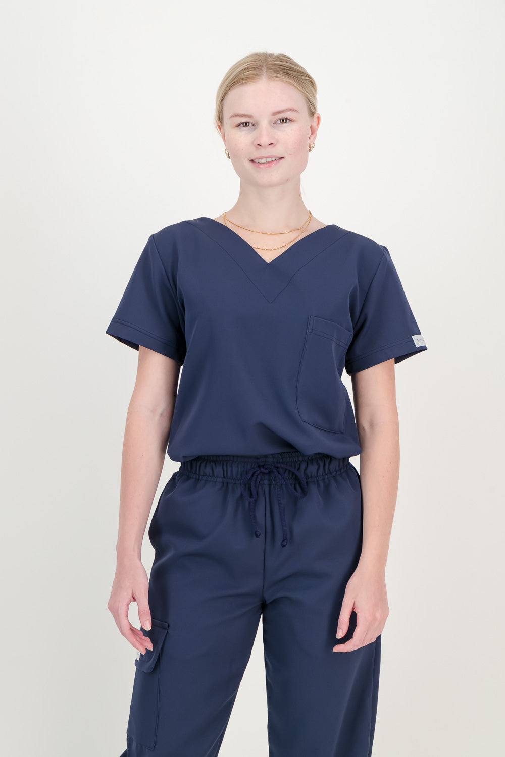 Women's Marine Blue Scrub Set (NEW FABRIC)