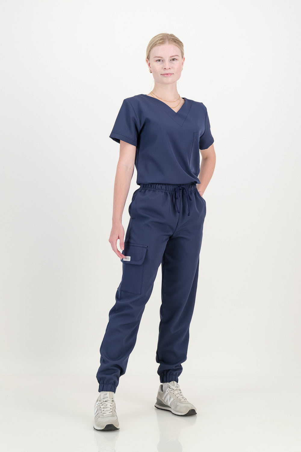 Women's Marine Blue Scrub Set (NEW FABRIC)