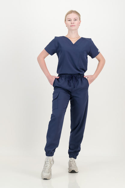 Women's Marine Blue Scrub Set (NEW FABRIC)
