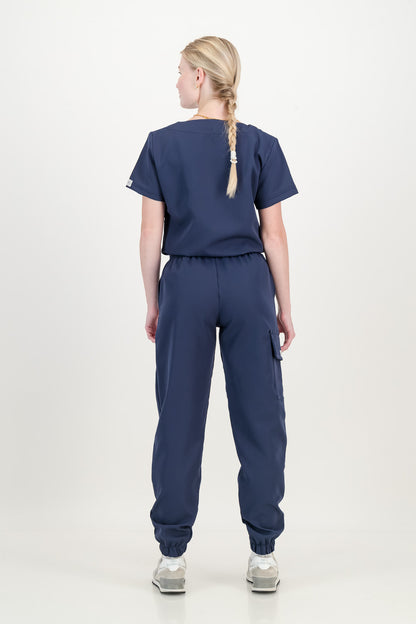 Women's Marine Blue Scrub Set (NEW FABRIC)