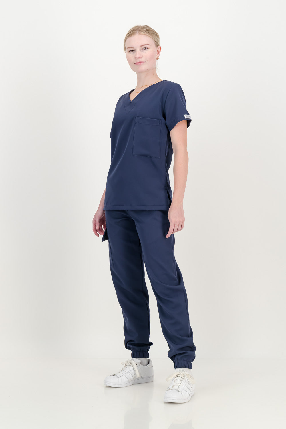 Women's Marine Blue Scrub Set (NEW FABRIC)