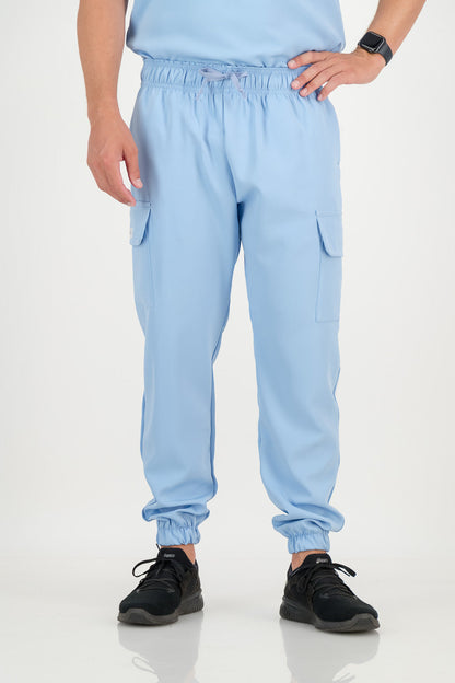 Men's Sky Blue Scrub Pants