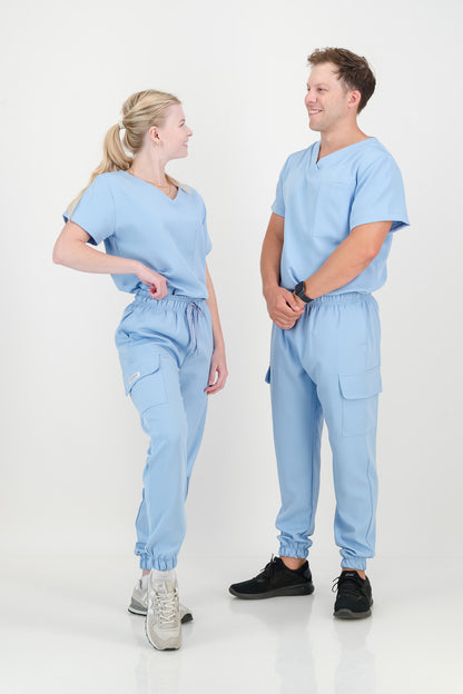 Women's Sky Blue Scrub Set