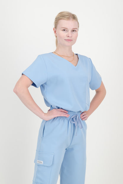 Women's Sky Blue Scrub Set