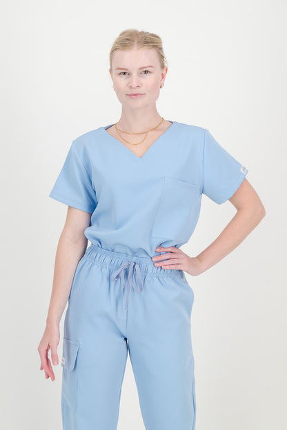 Women's Sky Blue Scrub Set