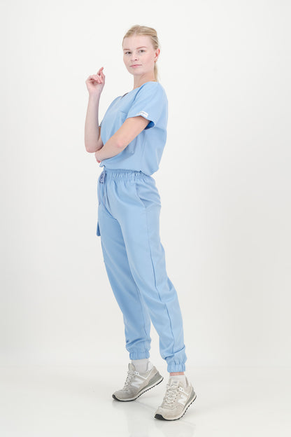 Women's Sky Blue Scrub Set