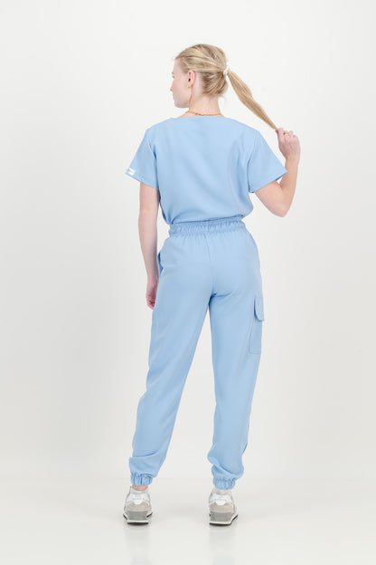 Women's Sky Blue Scrub Set