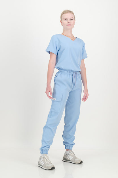 Women's Sky Blue Scrub Set