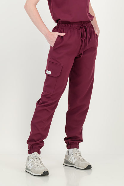 Women's Merlot Red Scrub Set (NEW FABRIC)