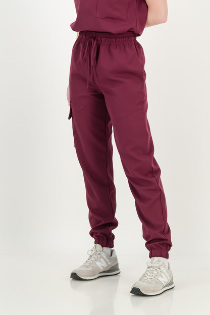 Women's Merlot Red Scrub Set (NEW FABRIC)