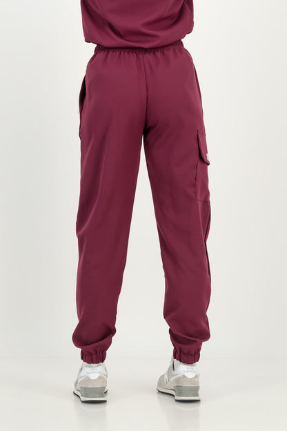 Women's Merlot Red Scrub Set (NEW FABRIC)
