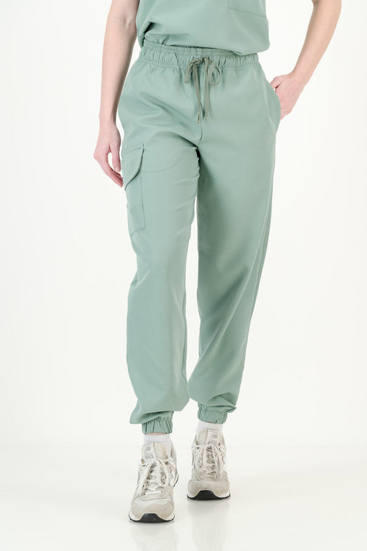 Women's Sage Green Scrub Pants (NEW FABRIC)