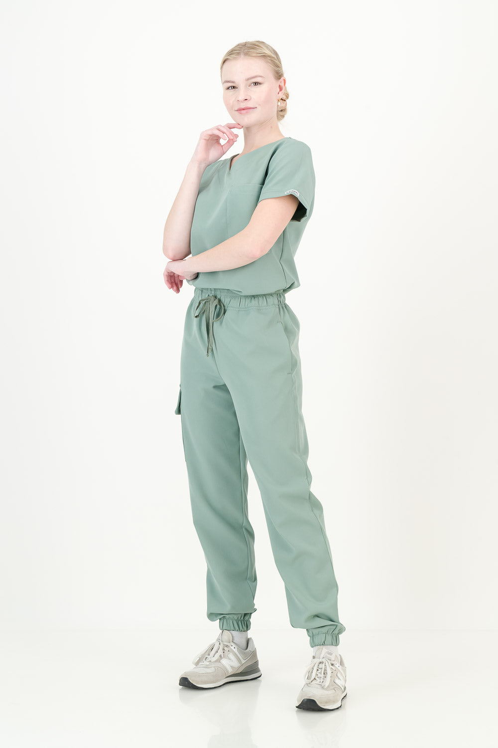 Women's Sage Green Scrub Set (NEW FABRIC)