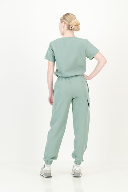 Women's Sage Green Scrub Set (NEW FABRIC)