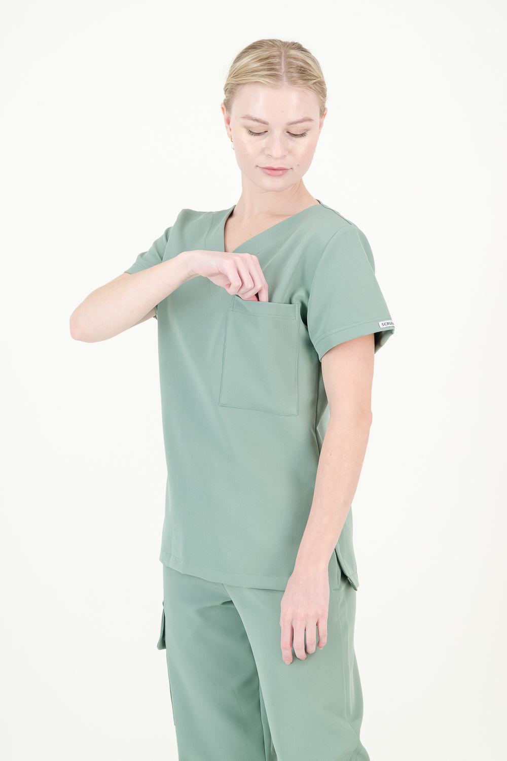 Sage green deals scrub tops