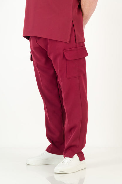 Men's Merlot Red Scrub Set (NEW FABRIC)