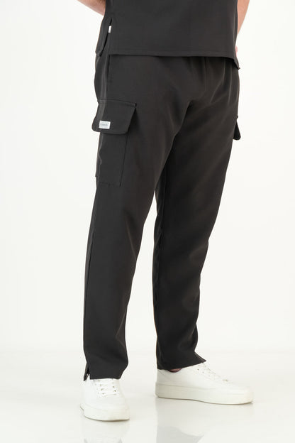 Men's Jet Black Scrub Set (NEW FABRIC)