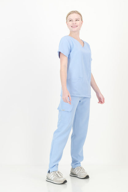 Women's Sky Blue Scrub Set